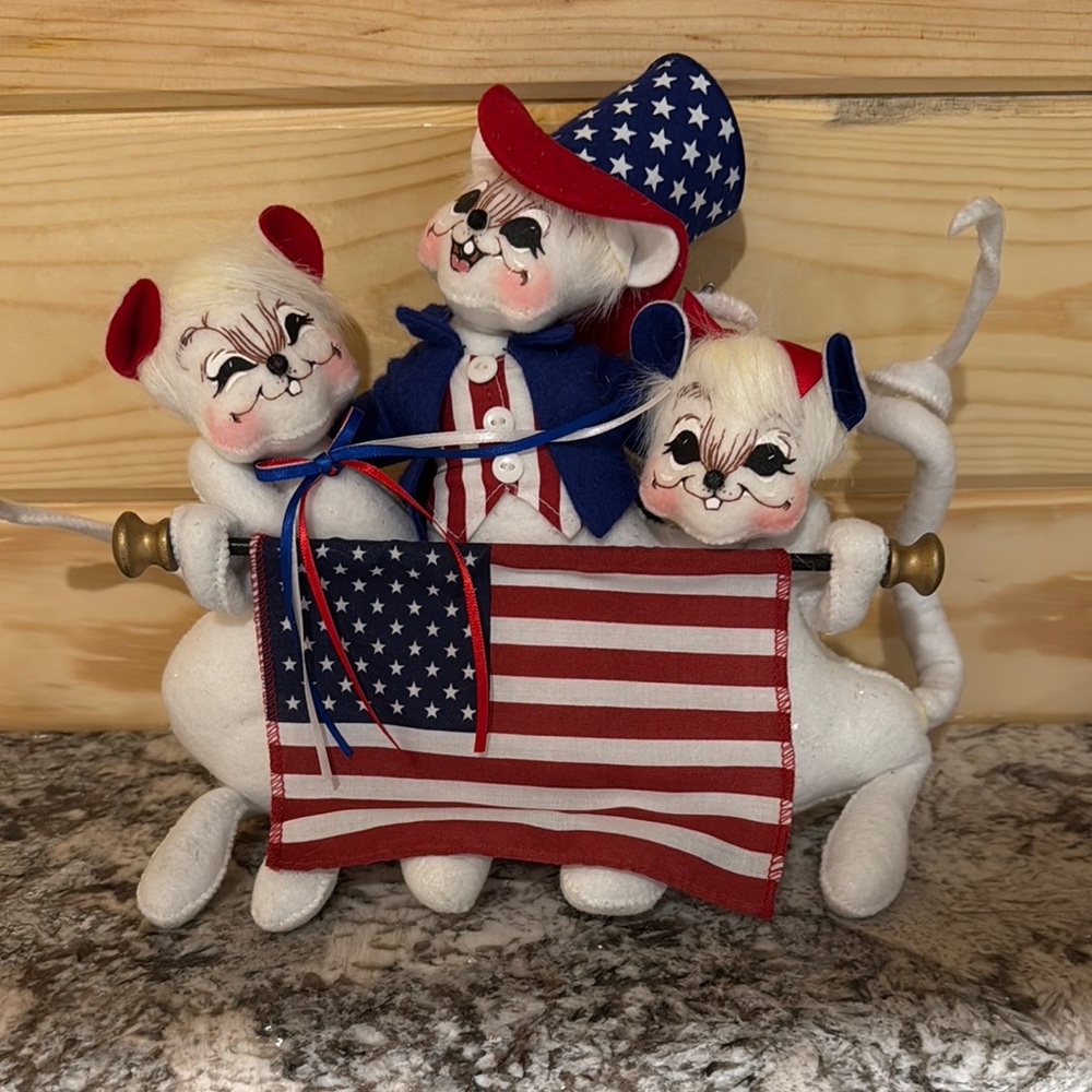 Annalee Patriotic Mouse Trio Home Accent